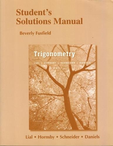 Book Cover Student's Solutions Manual for Trigonometry