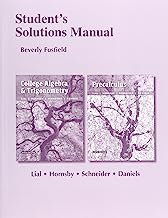 Book Cover Student's Solutions Manual for College Algebra and Trigonometry and Precalculus