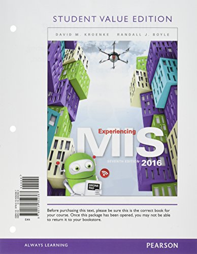 Book Cover Experiencing MIS, Student Value Edition