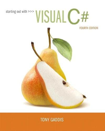 Book Cover Starting out with Visual C#