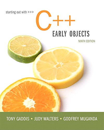 Book Cover Starting Out with C++: Early Objects (9th Edition)