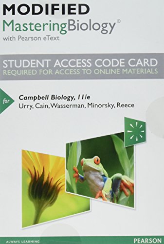 Book Cover Modified Mastering Biology with Pearson eText -- Standalone Access Card -- for Campbell Biology