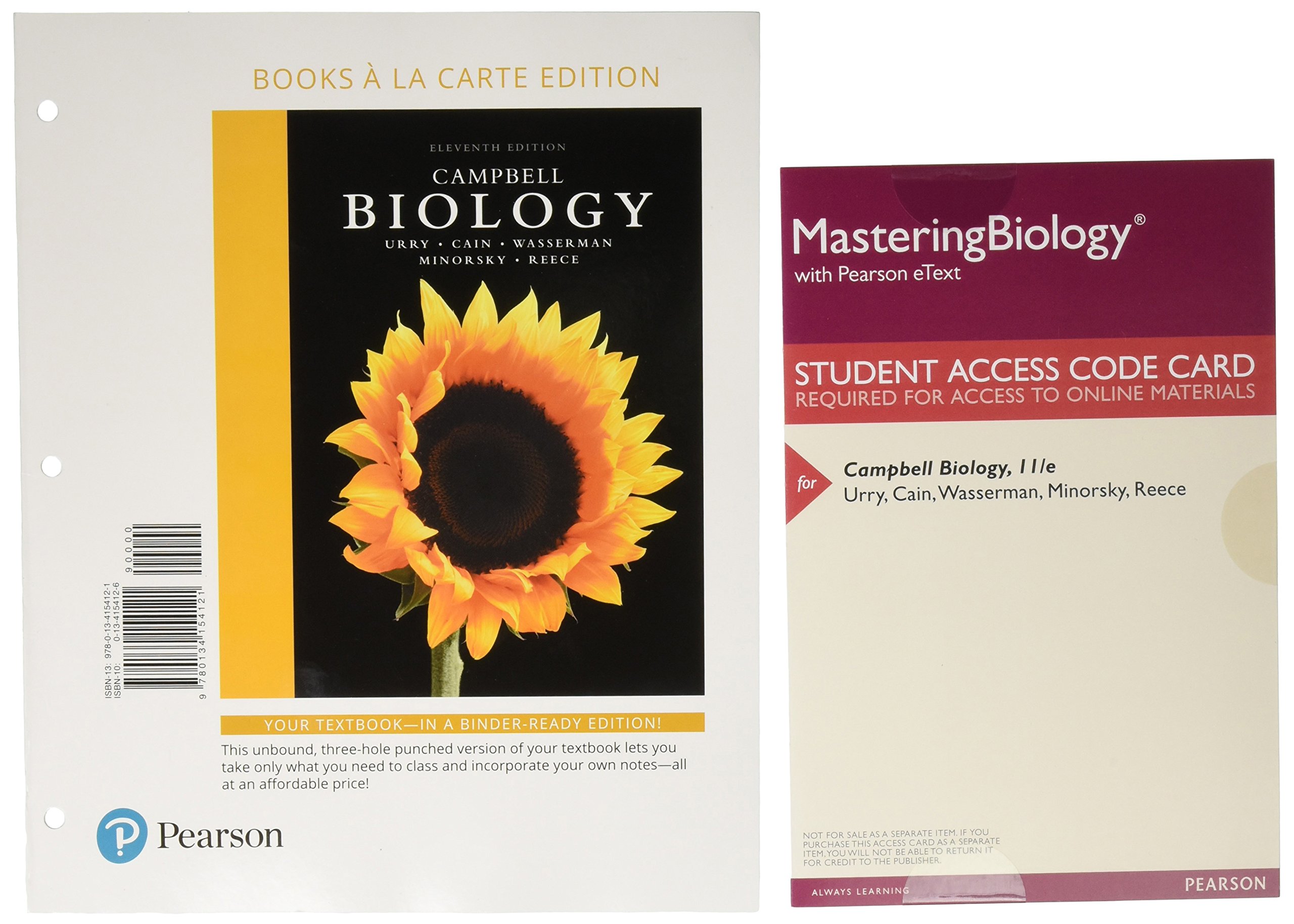 Book Cover Campbell Biology, Books a la Carte Plus Mastering Biology with Pearson eText -- Access Card Package (11th Edition)