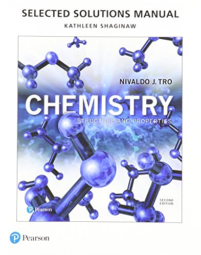 Book Cover Selected Solutions Manual for Chemistry: Structure and Properties