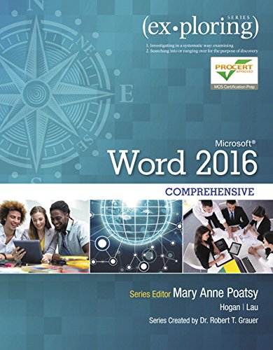 Book Cover Exploring Microsoft Word 2016 Comprehensive (Exploring for Office 2016 Series)