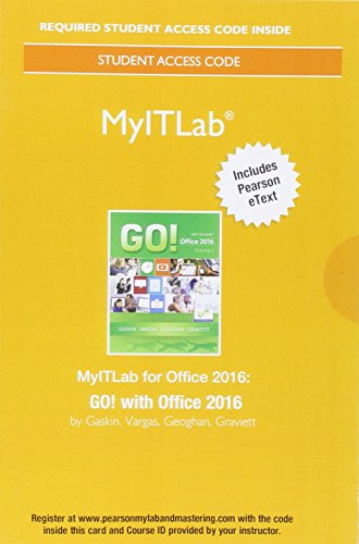 Book Cover MyLab IT with Pearson eText -- Access Card -- for GO! with Office 2016