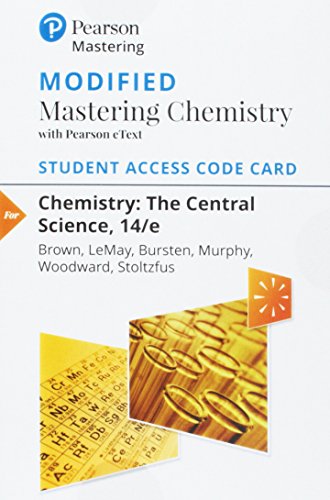 Book Cover Modified Mastering Chemistry with Pearson eText -- Standalone Access Card -- for Chemistry: The Central Science