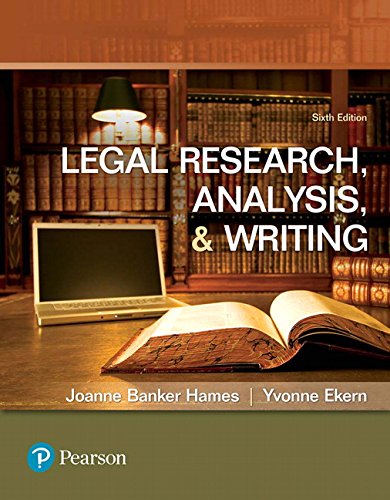 Book Cover Legal Research, Analysis, and Writing