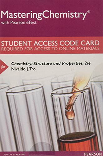 Book Cover Mastering Chemistry with Pearson eText -- Standalone Access Card -- for Chemistry: Structure and Properties (2nd Edition)