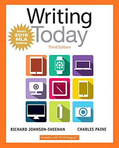 Book Cover Writing Today, MLA Update Edition (3rd Edition)