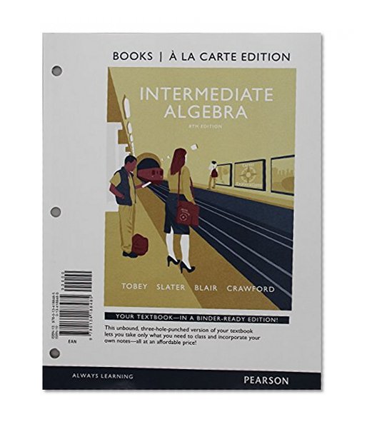 Book Cover Intermediate Algebra, Books a la Carte Edition PLUS Worksheets with the Math Coach Access Card Package (8th Edition)