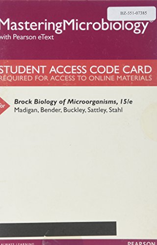 Book Cover Mastering Microbiology with Pearson eText -- Standalone Access Card -- for Brock Biology of Microorganisms (15th Edition)