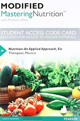 Book Cover Modified Mastering Nutrition with MyDietAnalysis with Pearson eText -- Standalone Access Card -- for Nutrition: An Applied Approach