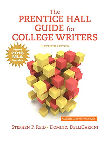 Book Cover The Prentice Hall Guide for College Writers, MLA Update (11th Edition)