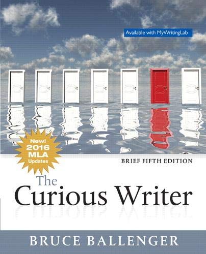 Book Cover Curious Writer, The, MLA Update, Brief Edition (5th Edition)