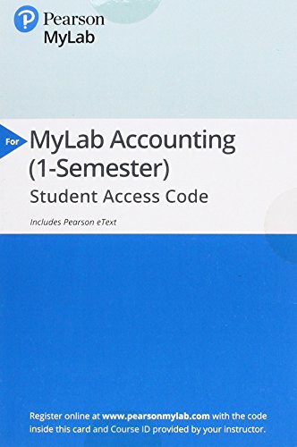 Book Cover MyLab Accounting with Pearson eText -- Access Card -- for Financial Accounting