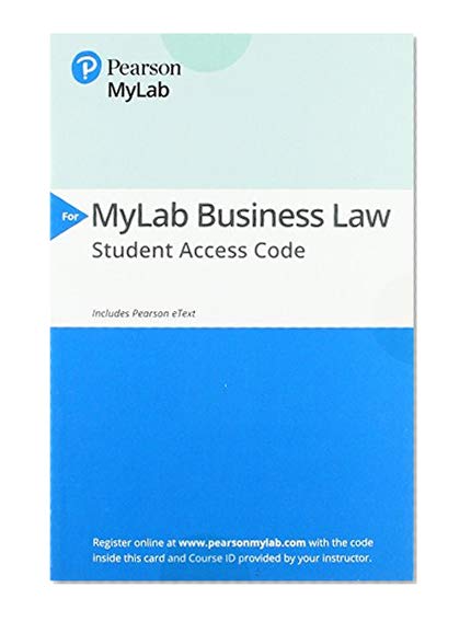 Book Cover MyLab Business Law with Pearson eText -- Access Card -- for Business Law
