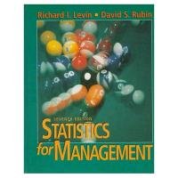 Book Cover Statistics for Management (7th Edition)