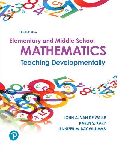 Book Cover Elementary and Middle School Mathematics: Teaching Developmentally plus MyLab Education with Enhanced Pearson eText -- Access Card Package (What's New in Curriculum & Instruction)