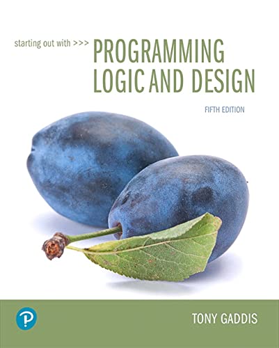 Book Cover Starting Out with Programming Logic and Design (What's New in Computer Science)