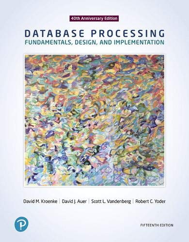Book Cover Database Processing: Fundamentals, Design, and Implementation (15th Edition)