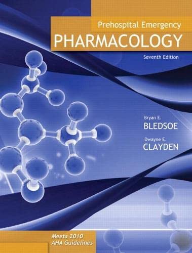 Book Cover Prehospital Emergency Pharmacology