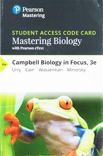 Book Cover Mastering Biology with Pearson eText -- Standalone Access Card -- for Campbell Biology in Focus (3rd Edition)