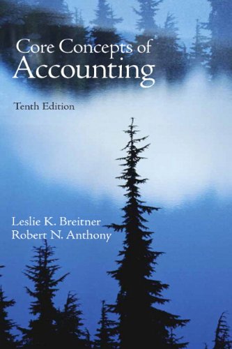 Book Cover Core Concepts of Accounting (10th Edition)