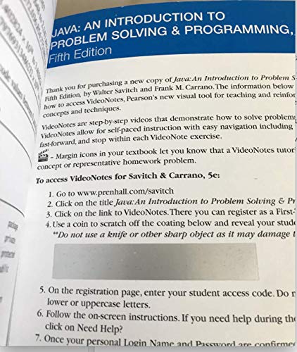 Java: Introduction to Problem Solving and Programming (5th Edition)
