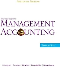 Book Cover Introduction to Management Accounting: Chapters 1-14 (15th Edition)