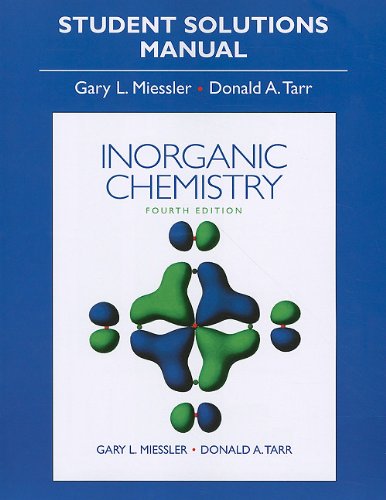 Book Cover Solution Manual for Inorganic Chemistry