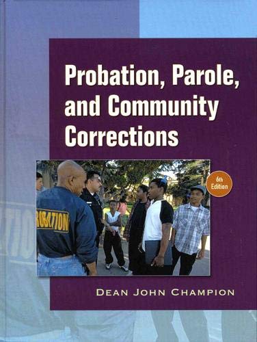 Book Cover Probation, Parole and Community Corrections