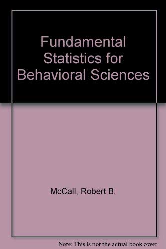 Fundamental Statistics for Behavioral Sciences