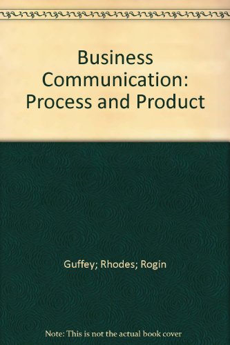 Book Cover Business Communication: Process and Product