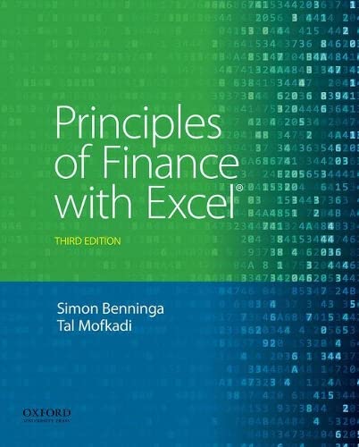 Book Cover Principles of Finance with Excel
