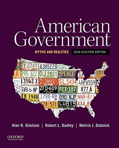 Book Cover American Government: Myths and Realities, 2016 Election Edition