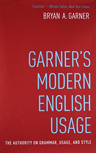 Book Cover Garner's Modern English Usage