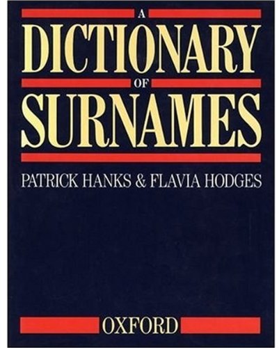 Book Cover A Dictionary of Surnames