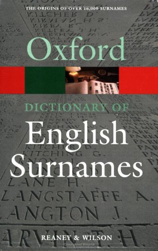Book Cover A Dictionary of English Surnames (Oxford Paperback Reference S)