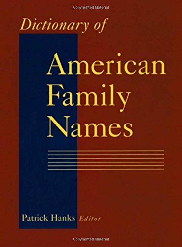 Book Cover Dictionary of American Family Names