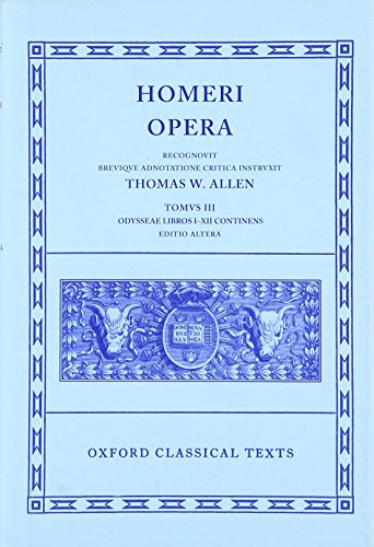 Book Cover The Odyssey, Books 1-12 (Oxford Classical Texts: Homeri Opera, Vol. 3) (Greek and Latin Edition)