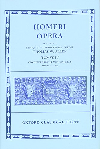 Book Cover The Odyssey, Books 13-24 (Oxford Classical Texts: Homeri Opera, Vol. 4)