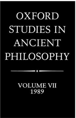Oxford Studies in Ancient Philosophy: Volume VII: 1989