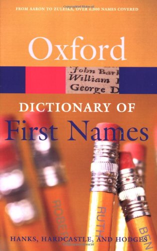 Book Cover A Dictionary of First Names (Oxford Quick Reference)