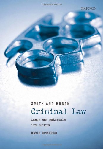 Book Cover Smith and Hogan Criminal Law: Cases and Materials