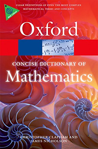 Book Cover The Concise Oxford Dictionary of Mathematics (Oxford Quick Reference)