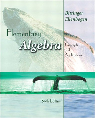 Elementary Algebra: Concepts and Applications (6th Edition)
