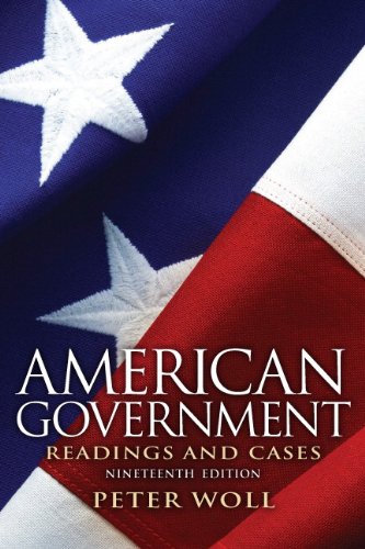 Book Cover American Government: Readings and Cases
