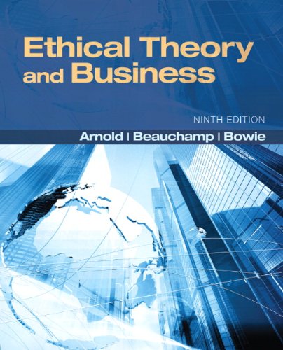Book Cover Ethical Theory and Business (9th Edition)