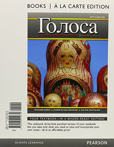 Golosa: A Basic Course in Russian, Book Two, Books a la Carte Edition (5th Edition)